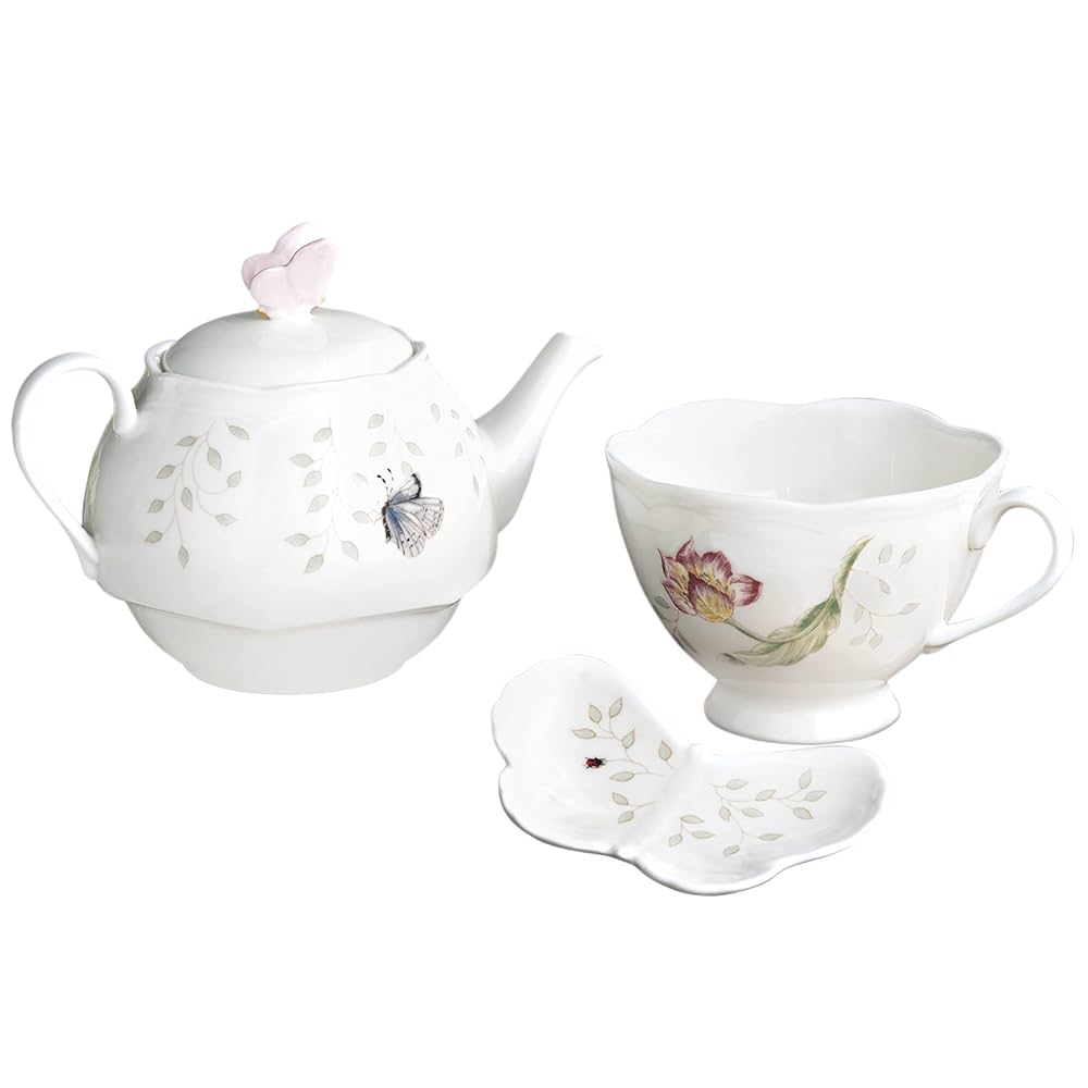 Amazon.com: Lenox 6083927 Butterfly Meadow Teapot with Lid